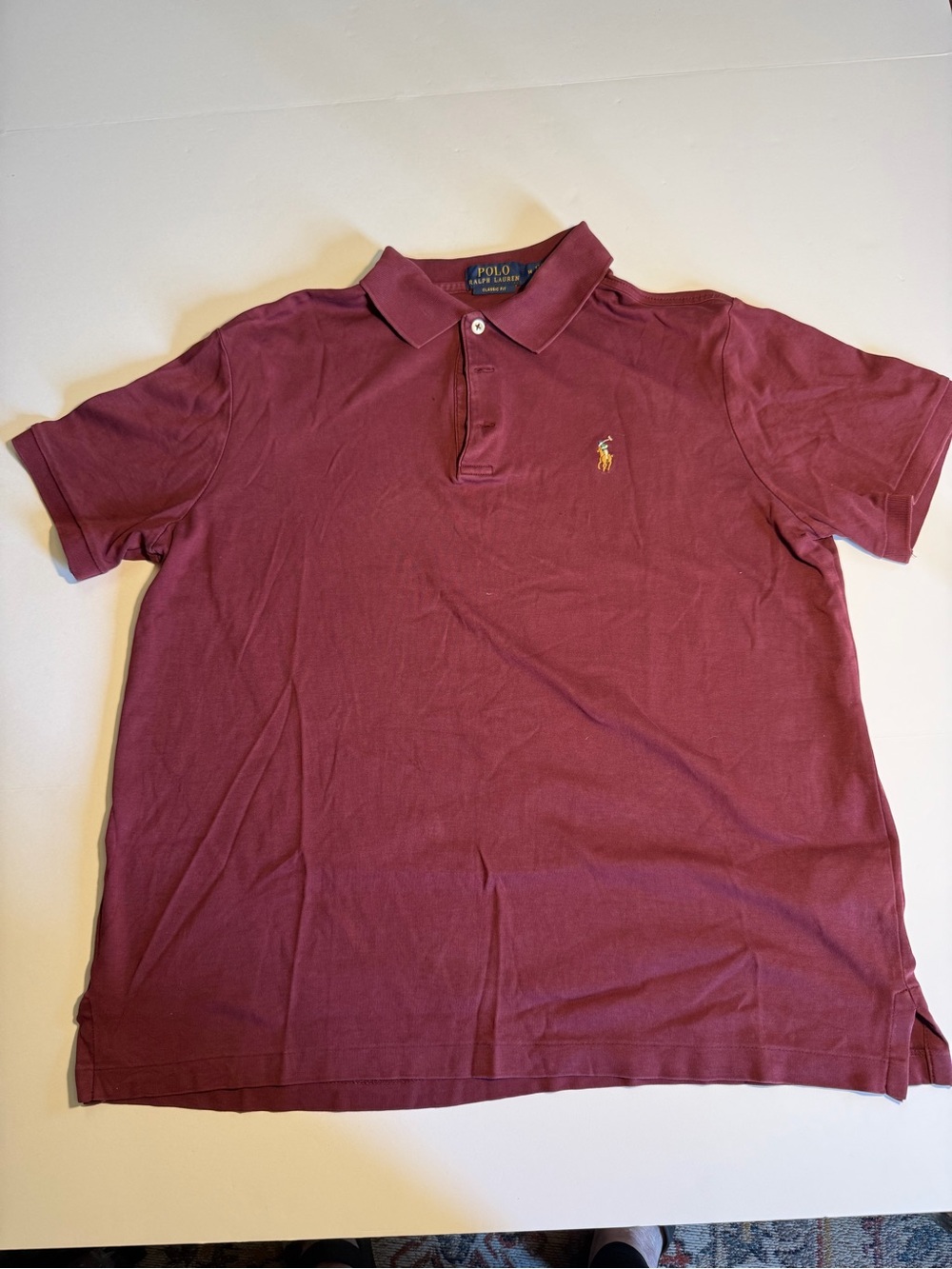 Polo Ralph Lauren Classic Fit Cotton Polo - Burgundy M